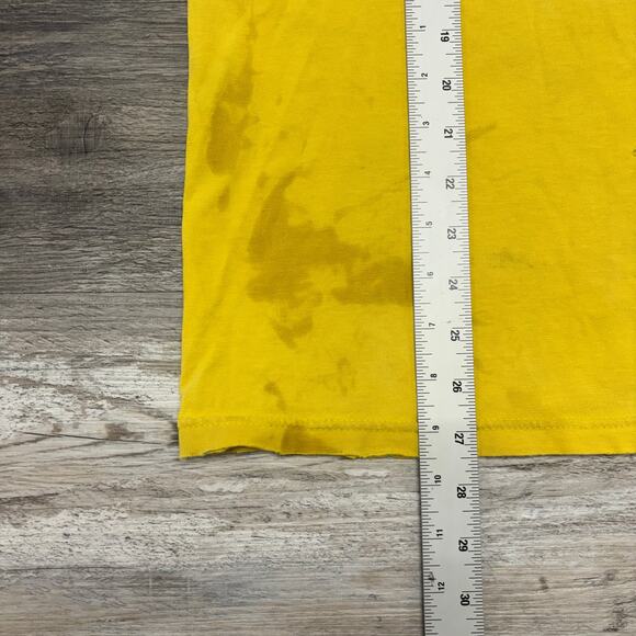 2000s Harley Davidson Jester Jack Sleeve Beach FL Yellow Mens‎ L T-Shirt Y2K - Picture 4 of 5